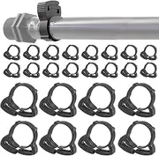 Hose Clamps Assortment, Tube Holder Fasteners, PE 20X Replacement Parts, Gear Pipe Clamps for Plumbing, Automotive, and Mechanical Use, for Repairs, 3x2.7cm/3.7x3.5cm
