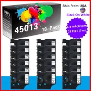 18PK Black on White D1 45013 Label Tape for DYMO LabelManager 210D 220P 260P 160