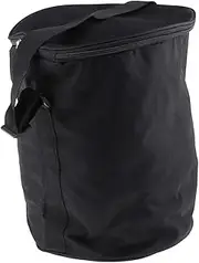 [Baosity] Durable Round Bucket Bag Sports Basket Sports Tennis Balls Storage Handbag - Black, as described