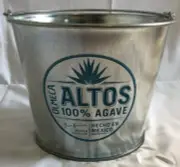 Olmeca Altos Tequila Collectible Metal Ice Bucket 7-1/2” Brand New