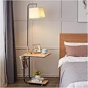 Indoor Floor Lamps Modern Creative Floor Lamp with a Table, Desk Lamp with USB Port, End Table with Floor Lamp, 3-Color Temperature LED Bulb for Floor, Living Room &, Bedroom Standing Lamp(Natural)