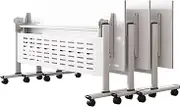 YVYKFZD Mobile Conference Table, Folding Conference Room Table, Flip Top Rolling Seminar Meeting Table, Rectangular Training Table with Caster Wheels, for Schools Companies(3PCS,55.1"x15.7"x29.5")