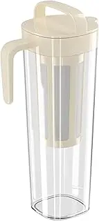 Iced Coffee Maker - 1100ml Cold Coffee Maker, Cold Coffee Maker | Refrigerated Fruit Jug with Filter and Handle, Compact Fridge Water Container