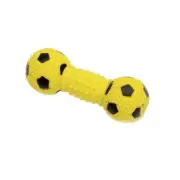 Rascals Latex Soccer Dumbbell Dog Toy Yellow, 5.5 in *