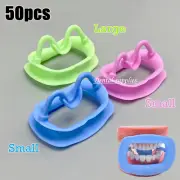 50pcs Soft Mouth Opener Props Dental Teeth Whitening Cheek Retractor Silicone