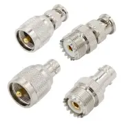 PL259 to BNC Adapter Male Female 4 Type RF Connector Kit Coax Coaxial BNC UHF...