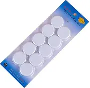10 pcs Magnets Whiteboards Strong Magnet Colorful Mini Small Magnets Round Craft (White)