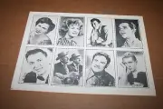 Country Roundup Magazine Card Sheet UNCUT 1960'S Patsy Cline/Jimmy Dean/Skeeter