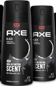 AXE Black Mens Body Spray Deodorant 48hr Frozen Pear & Cedarwood 4OZ Pack of 2