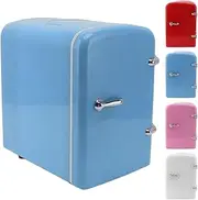 Mini Fridge 4L Portable Refrigerator Dormitory Picnic Camping Portable Cooler DC12V Car Plug For Skin Care Beverage AC100‑240V(Pink,UK)