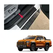 Matte Black 4Dr Scuff Plates For Mitsubishi L200 Triton Double Cab 2024 - 2025