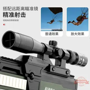 AWM電動連發軟彈槍玩具可發射狙擊槍吃雞同款裝備男孩戶外CS對戰