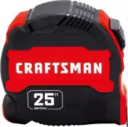 25-Ft Tape Measure with Fraction Marketing, Retractable, Manual-Locking Blade