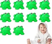 Realistic Frog - Floating Squeaky Frog,10x Mini Squeak Floating Miniature for Shower Swimming Bathtub Pool Cake Decoration Garden Landscape