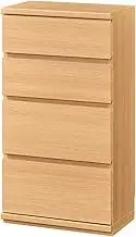 Shirai Sangyo PTS-8545H NA Under Counter Storage, Width 17.7 x Depth 11.6 x Height 33.5 inches (45 x 29.6 x 84.9 cm), Open Rack Type, Natural Brown