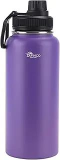 ZAFiNCO Sports and camping Hydration Flask with 3 Lids - Double Walled & Vacuum Insulated Water Bottle - Stainless Steel, Leak Proof & BPA Free (32 oz-PURPLE)
