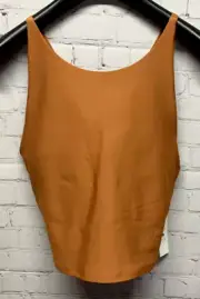 Calvin Klein Women's Low-Impact High-Neck Cami Bra Burnt Ginger 2XL NEW