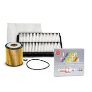 NGK Iridium Spark Plugs & NTK Filter Service Kit for Mazda CX-7 ER 2.3L 06-12