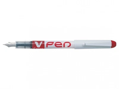 Pilot V-Pen Erasable Disposable Fountain Pen Red Pack 12