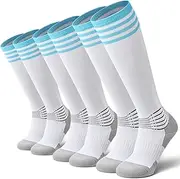 [IRAMY] Compressive Soccer Socks Ankle Compression Support Coolmax Wicking Football Anti-Slip Baseball Softball 1/2/3 Packs
