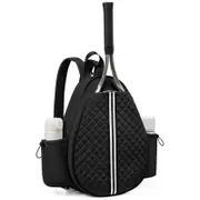 GGP Black Lightweight Waterproof Tennis Racket Backpack Multifunction Sling And Backpack For Men And Women(The Water Cup Racket Is A Shooting Prop And Is Not Included)