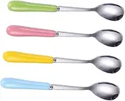 Ciieeo Sets Stainless Steel Mini Spoons Set Ceramic Handle Coffee Utensils Serving Spoons Spatula for Tea Coffee Dessert Pcs