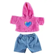 TEDDY BEAR CLOTHES Heart Hoodie & Jeans Outfit - 16"/40cm BUILD a TEDDY BEAR