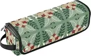 [sanluoli] Hair Tool Travel Bag for Women with Iron Mat Waterproof Portable Open Flat Travel Bag Merry Christmas