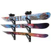 Poskad Snowboard Wall Mount Rack,Adjustable Storage Layers Space Saving Desig...
