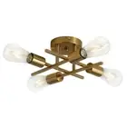aiwen Semi-Flush Mount Ceiling Light Sputnik Linear Incandescent LED Metal Gold