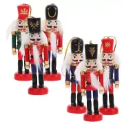 6 Pcs Nutcracker Tree Ornaments Set Soldier Exquisite Christmas Decoration