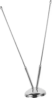 TEHAUX Desk Metal Flag Pole Office Flagpoles Base V-type Flag Stand for Decor