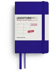 [LEUCHTTURM1917] Weekly Planner Mini (A7) 2026 in Ink