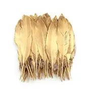 Natural Goose Feathers Clothing Accessories Pack of 50 (Gold)