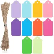SallyFashion 200PCS Colored Gift Tags with String, Small Small, 200 Color