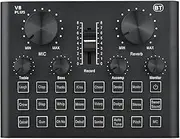 V8 Plus Live Sound Card for Streaming 15 Effects USB o Mixer for Microphone Voice Changer Device DJ Karaoke Equipme with Adjustable Volume Support BT Connection
