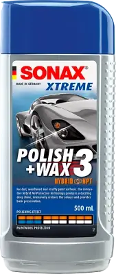 SONAX Xtreme Polish + Wax 3 Hybrid NPT 500ml Restore Weathered Paint