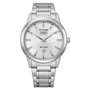 Citizen Eco-Drive White Dial Stainless Steel Men's Watch (AW0100-86A)