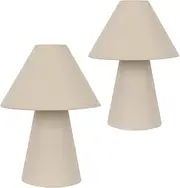 Beacon Lighting Atila 1 Light Table Lamp in Natural, 2 Pack