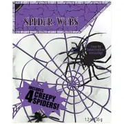 Spider Web Decoration - Polyester White Small