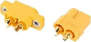 XT60E-M+XT60 Mountable Male Female Plug Connector for Multicopter High Temperature Resistant RC Model Mystical/Fantasy Retardant Connector for Model Airplanes
