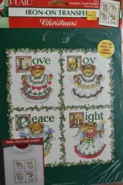 CHRISTMAS PRINTS PLAID IRON-ON TRANSFER YOUR CHOICE UNOPENED PACKAGES VINTAGE