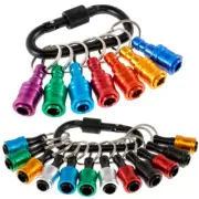 19Pcs 1/4 Inch Bit Holder Keychain Hex Shank Aluminum Alloy Screwdriver1128