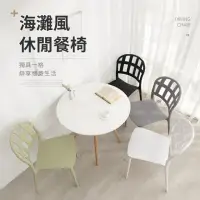 在飛比找momo購物網優惠-【IDEA】BV海灘風編織紋包覆透氣休閒椅/餐椅(4色任選)
