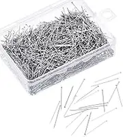 QISANKEE 1600PCS Fine Straight Pins, Durable Stainless Steel Dressmaker for Sewing with Plastic Boxes, Flat Head, Satin Pins for Jewelry Making, Sewing Crafts
