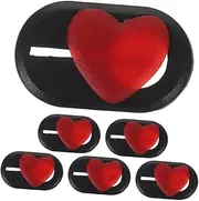 KALLORY 6pcs Heart Pattern Camera Cover Slide Privacy Protector for Laptop Tablet Phone Cute Design for Easy Access User Friendly Webcam Shield for Home Office Use