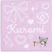 Towel Museum Sanrio Big Ribbon Chromi Towel Handkerchief PT Purple Initial T 28-2030071 Approx. 9.8 x 9.8 inches (25 x 25 cm)