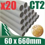 32 x Cardboard Mailing Tubes 60 x 1.5 x 660mm includes end caps BULK BUY