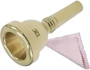 CashBeat 12C Gold Plated Small Shank Trombone Mouthpiece, Euphonium Mouthpiece for Superior Sound, Compatible with Baritone and Tenor Trombone, Brass Instrument Accessories