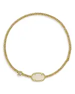 Kendra Scott Grayson Crushed Gemstone Charm Beaded Stretch Bracelet in 14K Gold Plated